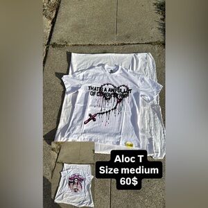 White Graphic T-Shirt with Cross Design